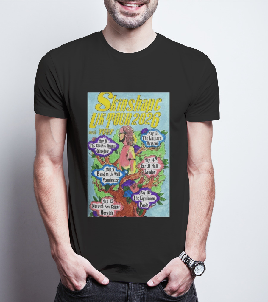 Skinshape UK Tour 2026 Glasgow Manchester Norwich Bristol London Poole With Yuuf T-Shirt