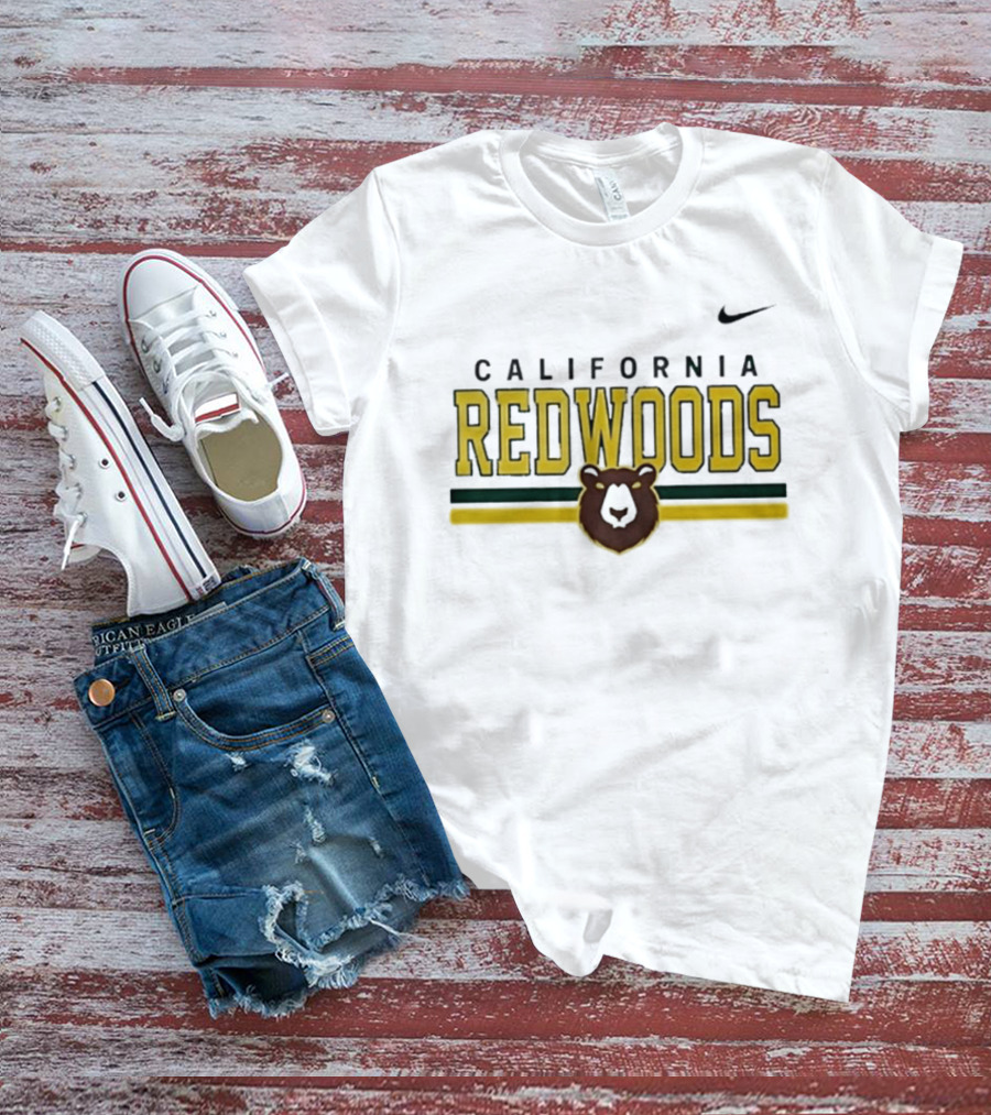 California Redwoods Lacrosse Stripe Nike Bear T-Shirt