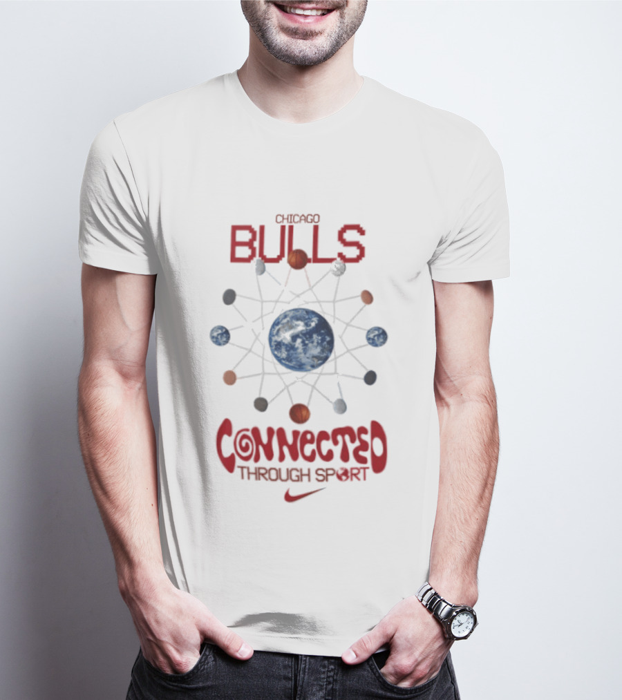 Chicago Bulls Nike Connected Through Sport Basketball Earth Network T-Shirt