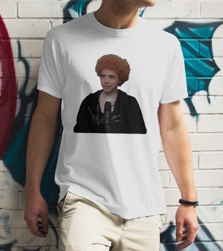 Obama Spice Meme Satirical Icon With Afro Wig T-Shirt