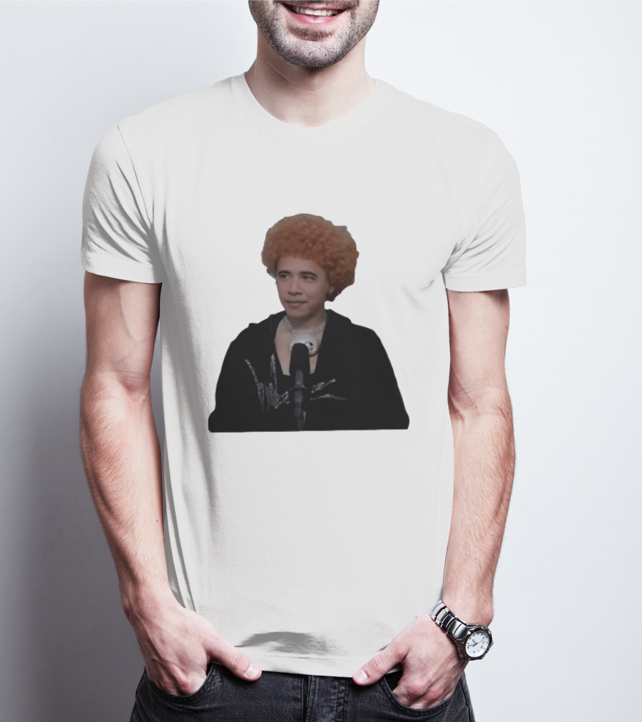 Obama Spice Meme Satirical Icon With Afro Wig T-Shirt