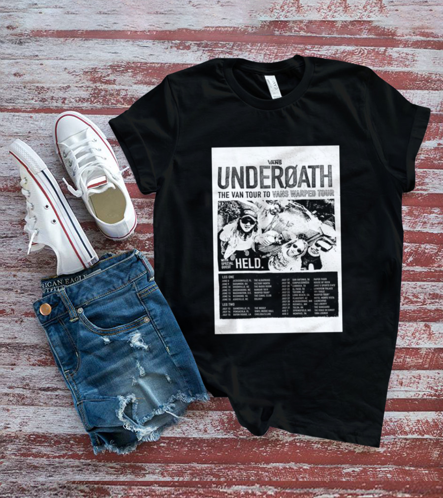 Vans Underoath The Van Tour To Vans Warped Tour 2026 With Special Guest Held T-Shirt