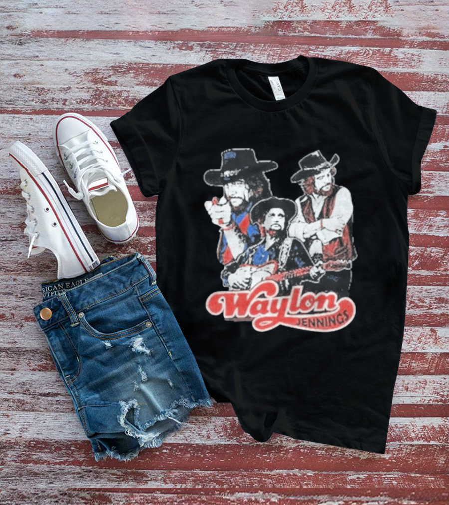 Waylon Jennings Cowboy Trio T-Shirt