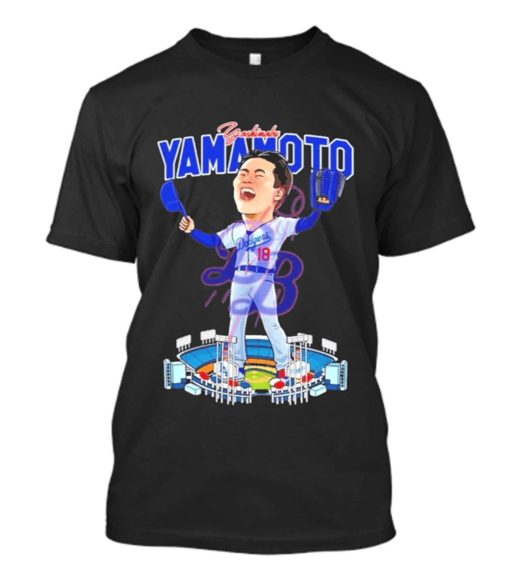 Celebrating Yamamoto Dodgers Baseball Victory T-Shirt