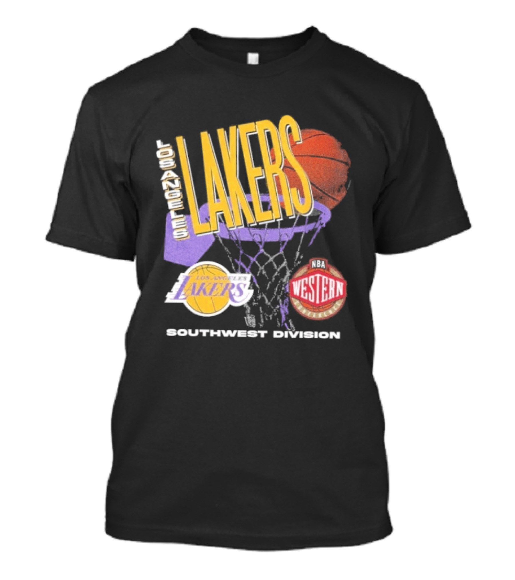 Los Angeles Lakers Southwest Division 90s Basketball Western Conference T-Shirt
