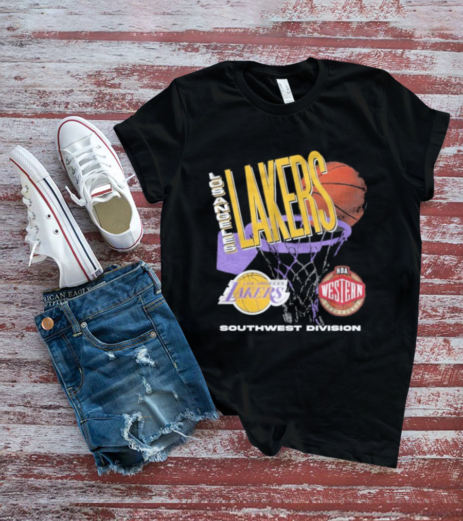 Los Angeles Lakers Southwest Division 90s Basketball Western Conference T-Shirt