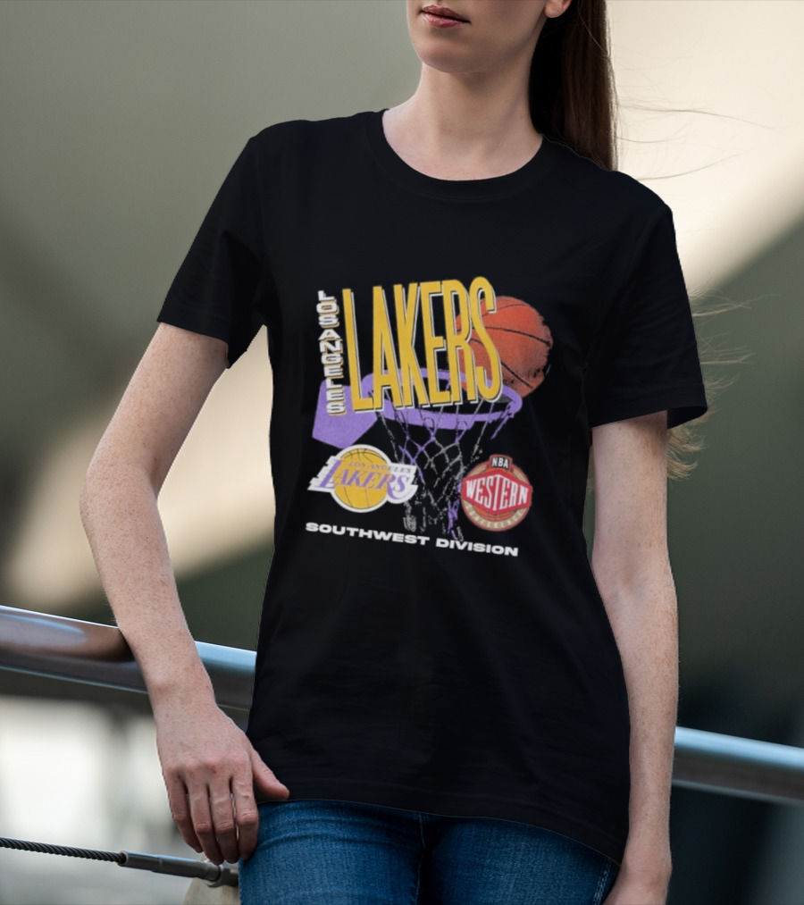 Los Angeles Lakers Southwest Division 90s Basketball Western Conference T-Shirt