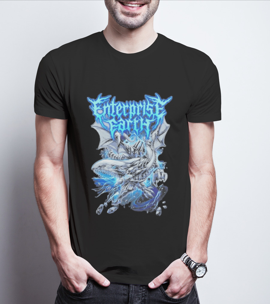 Enterprise Earth Blue Eyes White Dragon Fusion T-Shirt