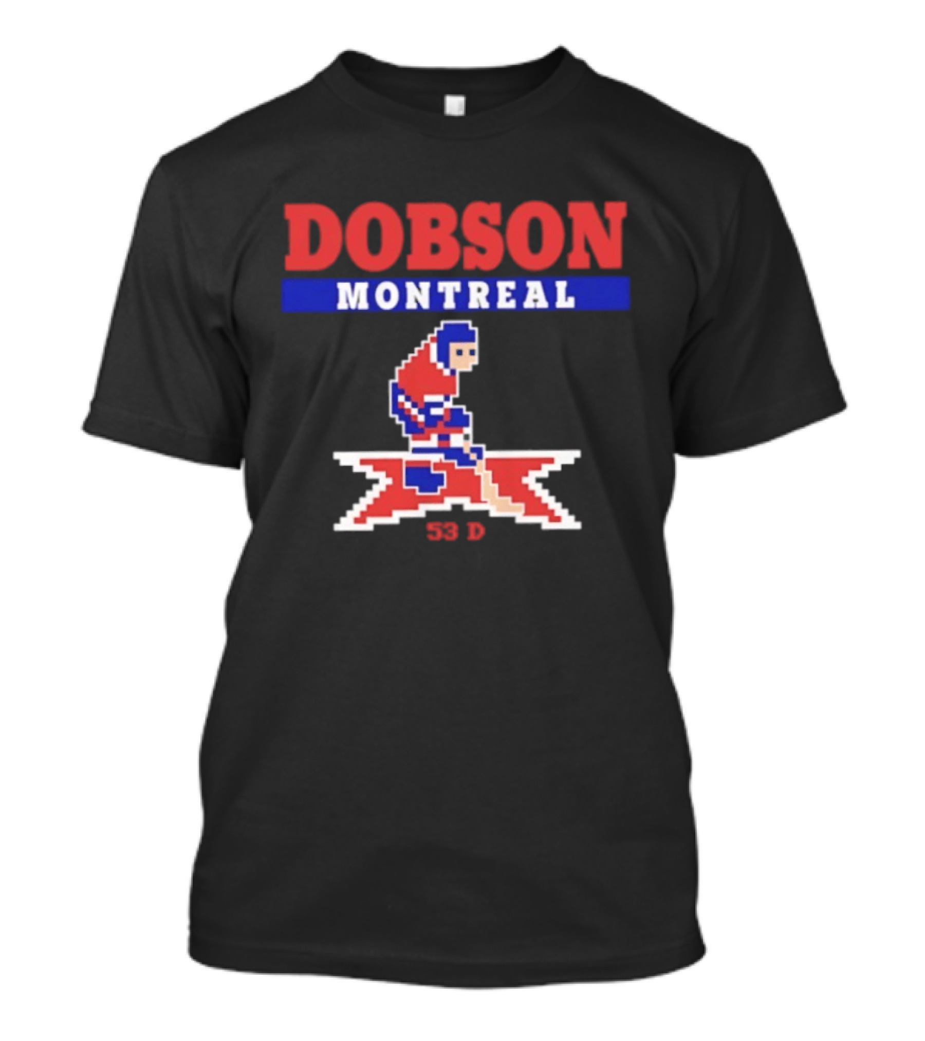 Dobson Montreal Canadiens Pixel Art Hockey 53 D T-Shirt