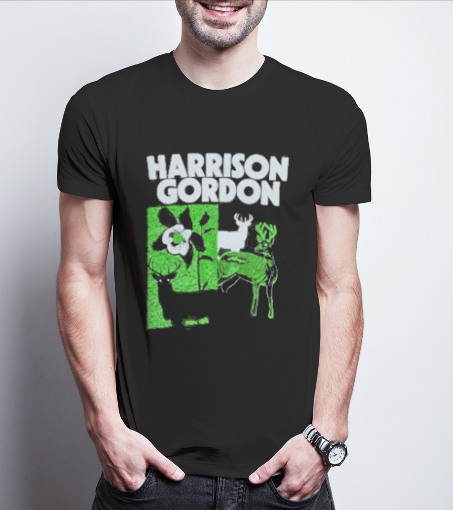 Harrison Gordon Tour Nature Wildlife Deer Flower T-Shirt