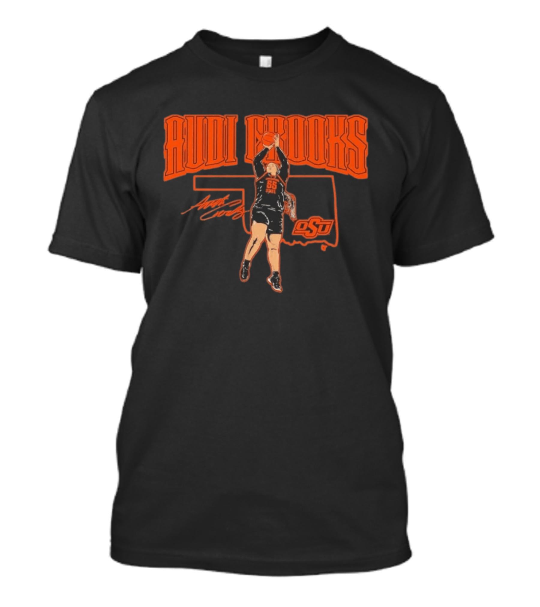 Audi Crooks Oklahoma State Basketball OSU Star Signature T-Shirt
