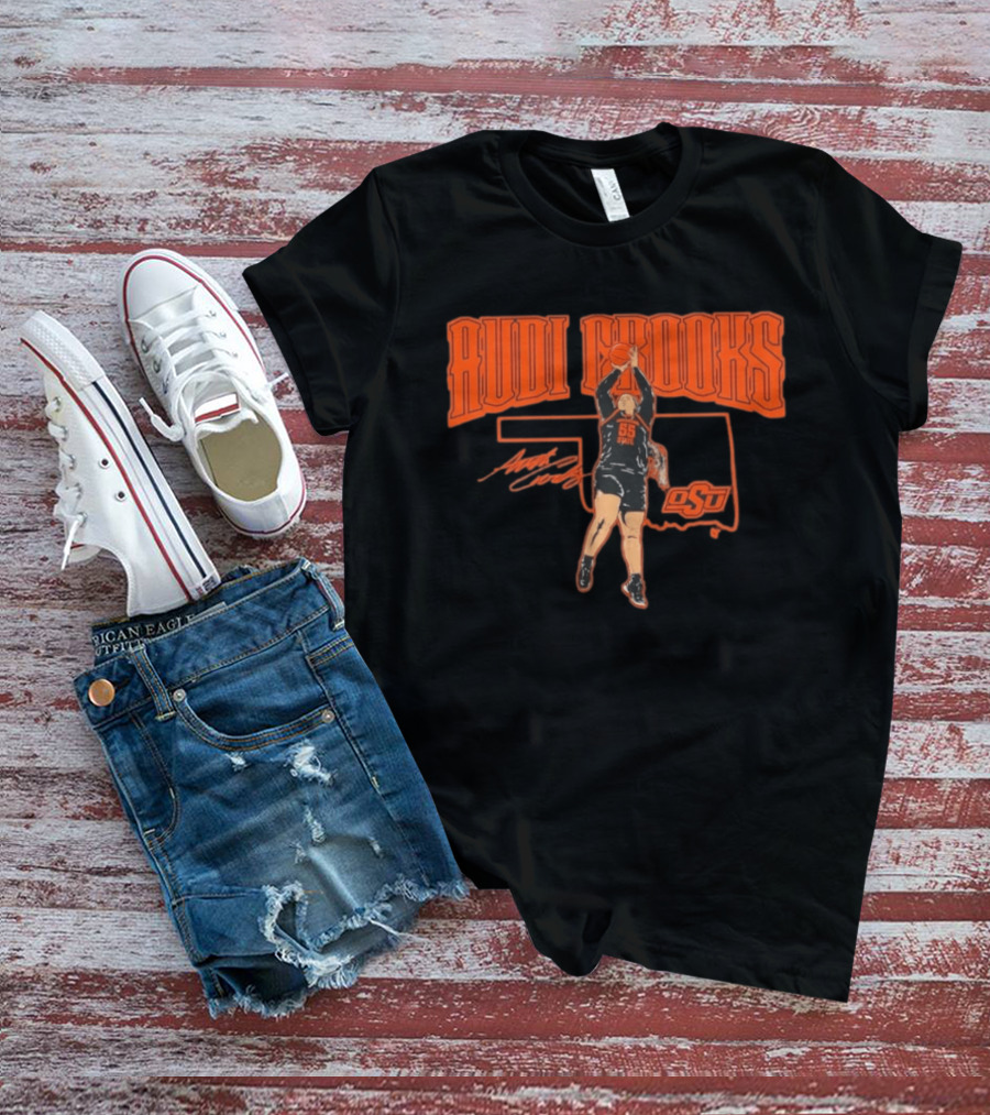Audi Crooks Oklahoma State Basketball OSU Star Signature T-Shirt