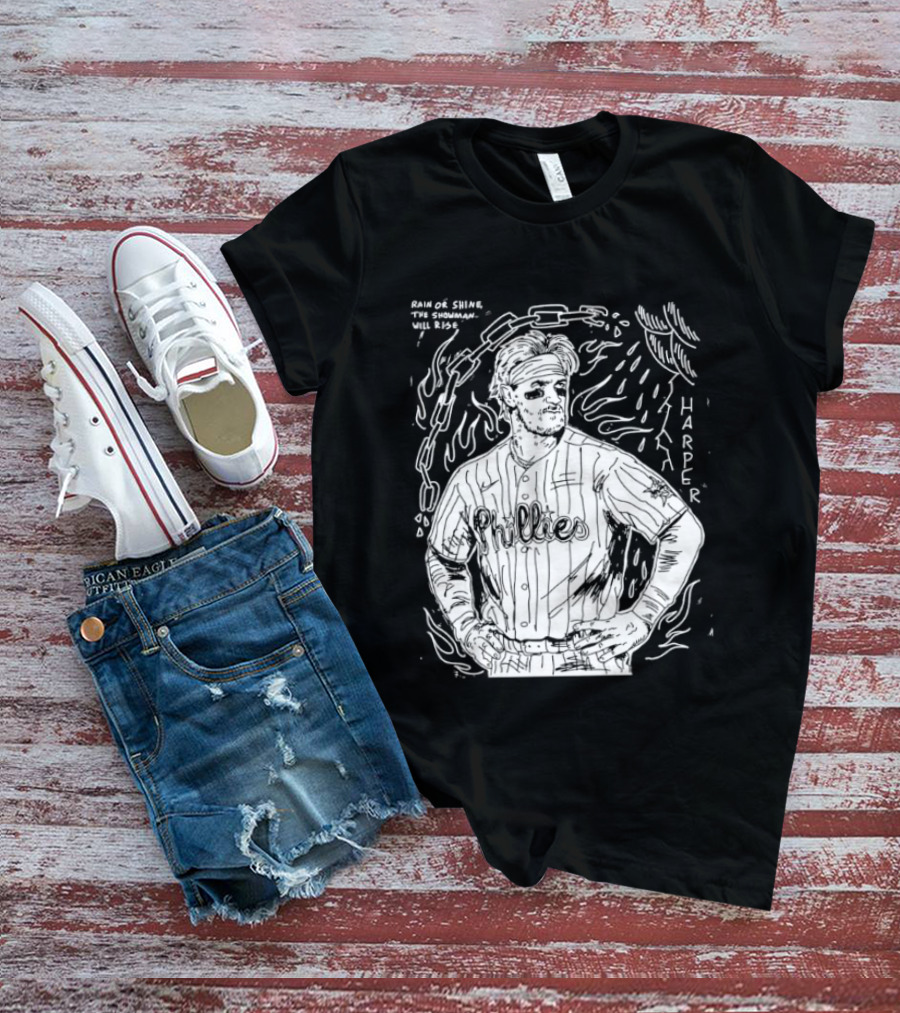 Paul Carpenter Bryce Harper Phillies Rain Or Shine The Snowman Will Rise T-Shirt