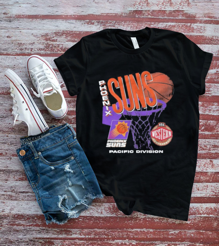 Phoenix Suns 90s Hardwood Classics Pacific Division NBA Western Conference T-Shirt