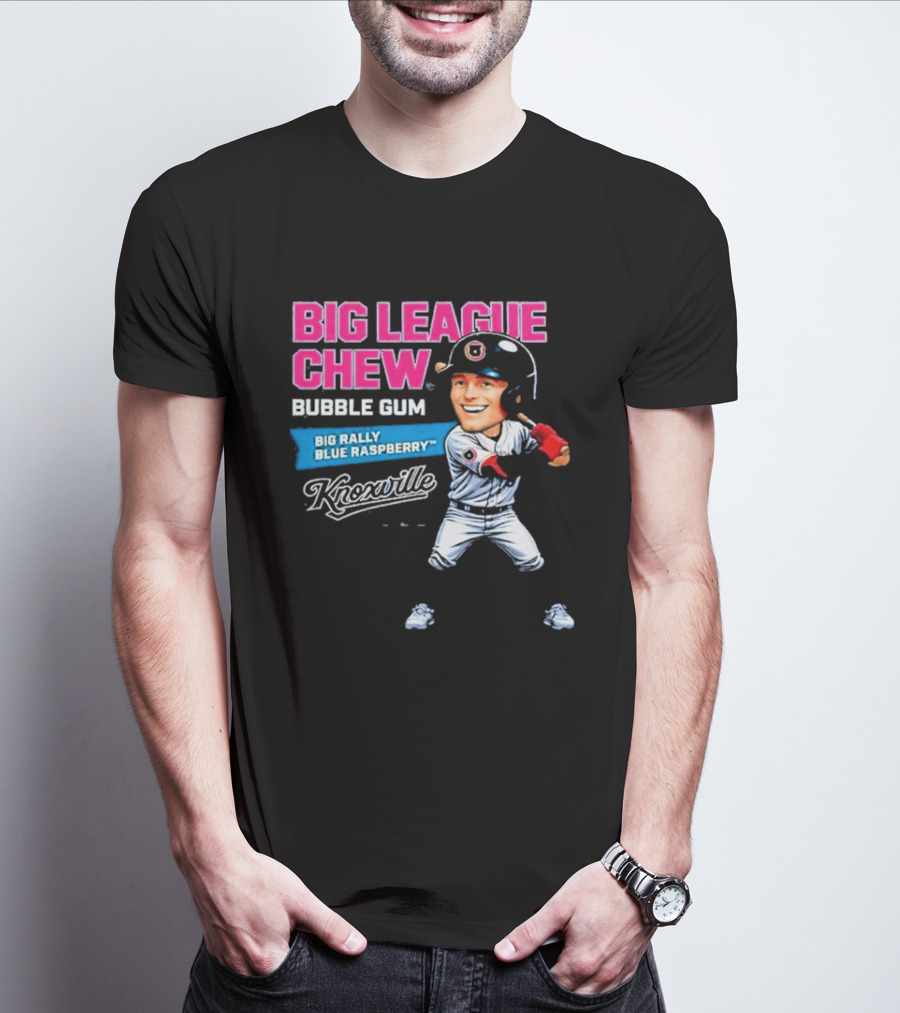 Big League Chew Bubble Gum Big Rally Blue Raspberry Knoxville Smokies T-Shirt