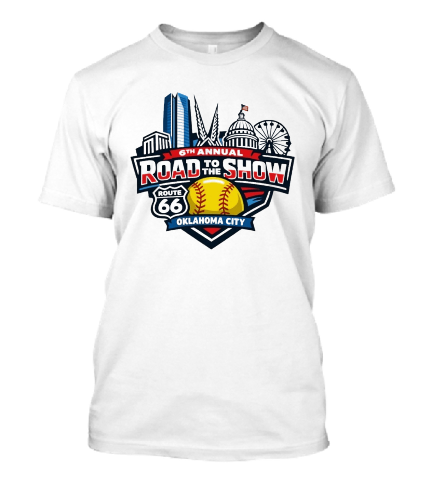 6th Annual Road To The Show Route 66 Oklahoma City T-Shirt