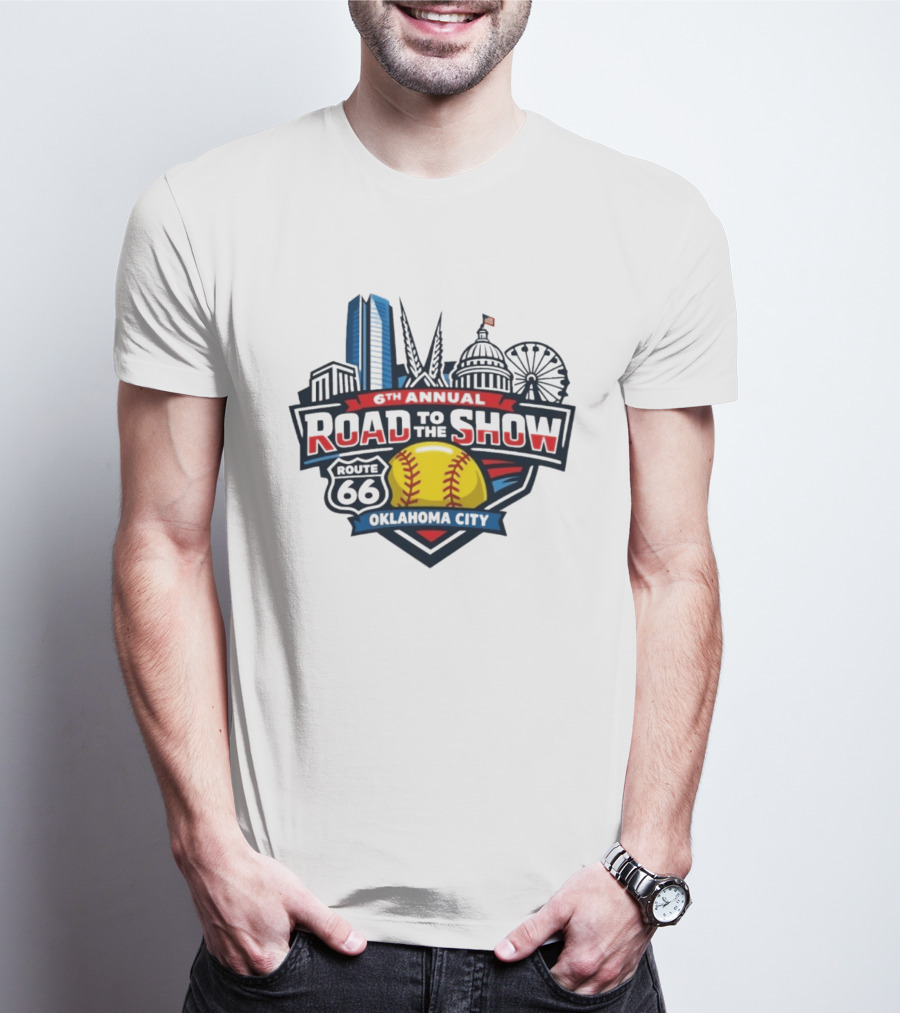 6th Annual Road To The Show Route 66 Oklahoma City T-Shirt