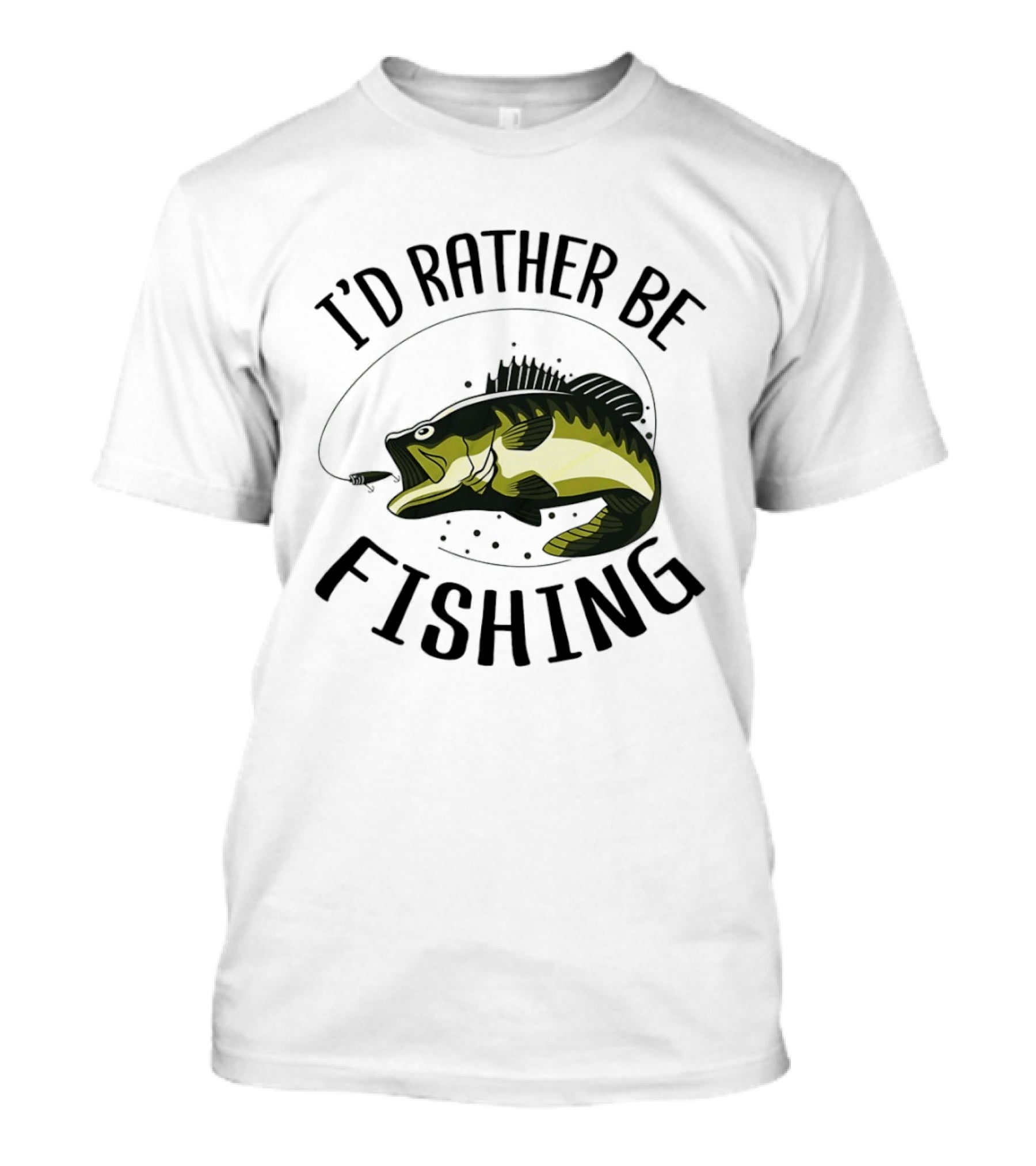I'd Rather Be Fishing Bass Hook T-Shirt