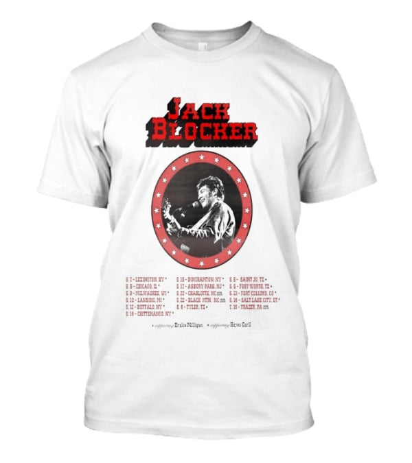 Jack Blocker 2026 Tour Live In Concert Event With Red Stars T-Shirt