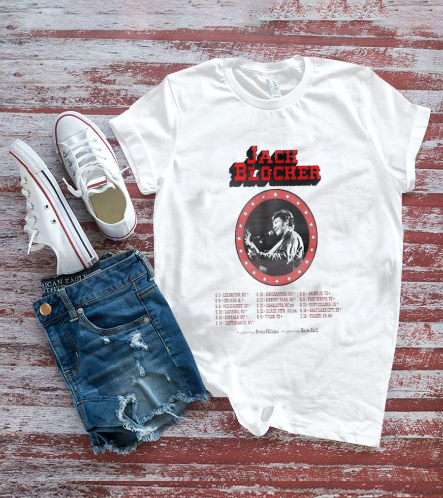 Jack Blocker 2026 Tour Live In Concert Event With Red Stars T-Shirt
