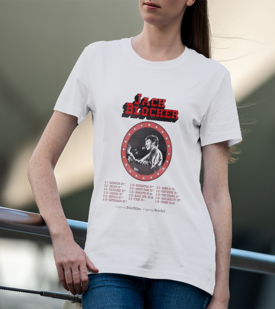 Jack Blocker 2026 Tour Live In Concert Event With Red Stars T-Shirt