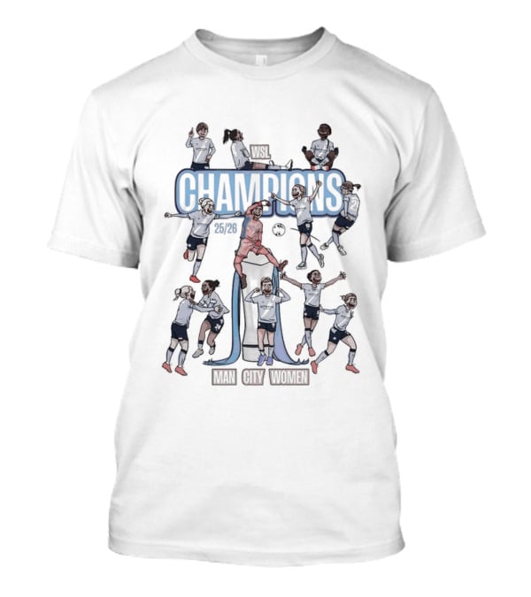 WSL Champions 2025 2026 Man City Women T-Shirt