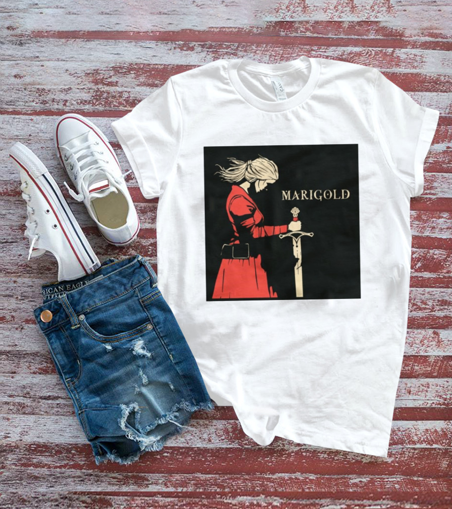Marigold Witch Bolt Warrior Woman With Sword T-Shirt