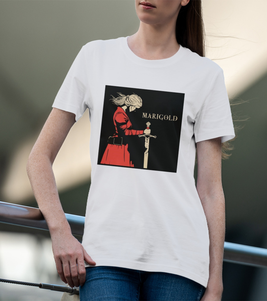 Marigold Witch Bolt Warrior Woman With Sword T-Shirt