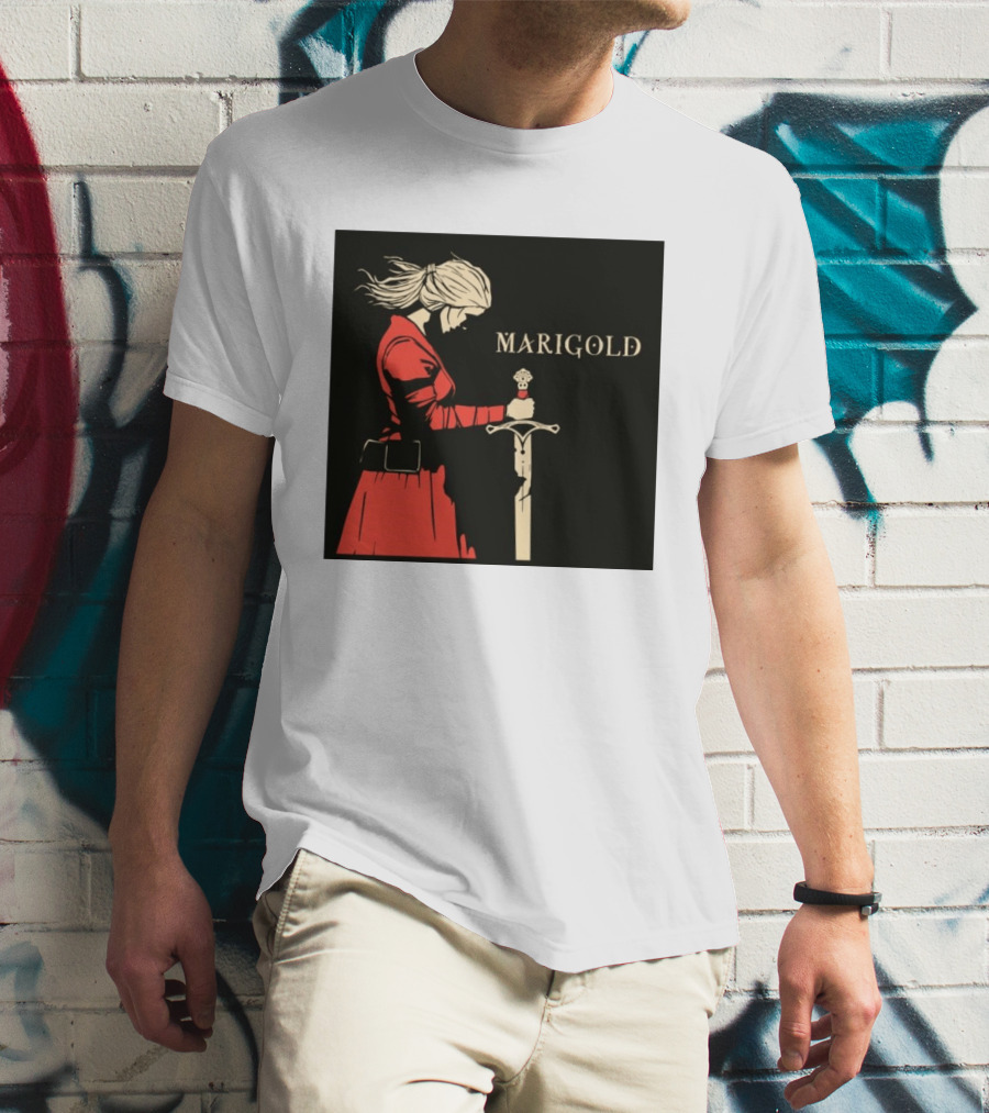 Marigold Witch Bolt Warrior Woman With Sword T-Shirt