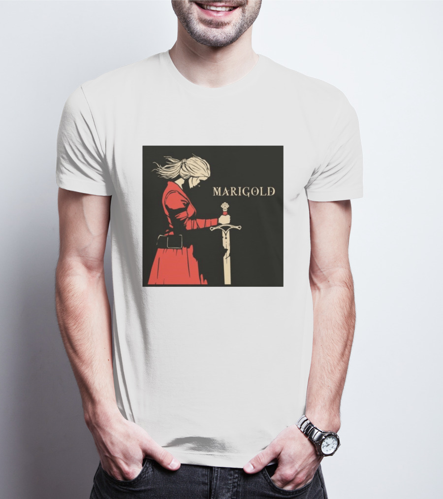 Marigold Witch Bolt Warrior Woman With Sword T-Shirt