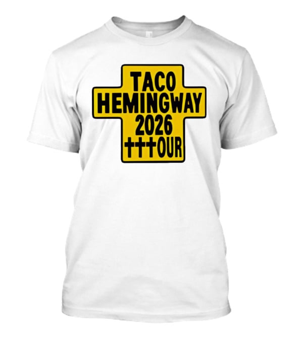 Taco Hemingway 2026 Tour Cross Symbol With Triple Crosses T-Shirt