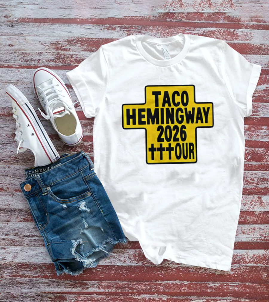 Taco Hemingway 2026 Tour Cross Symbol With Triple Crosses T-Shirt