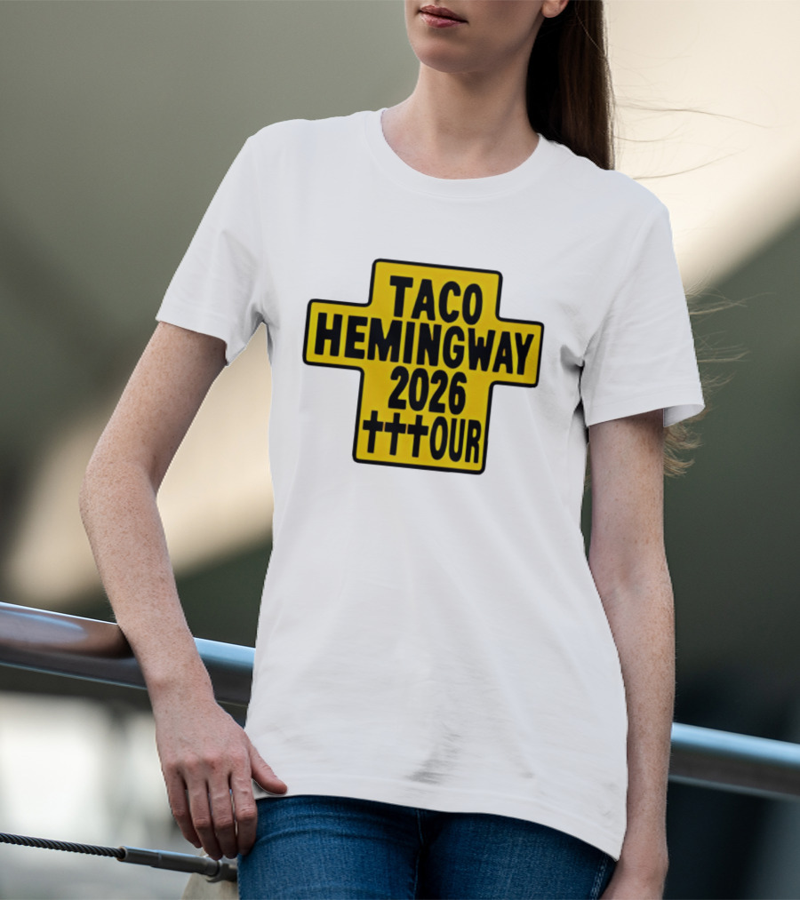 Taco Hemingway 2026 Tour Cross Symbol With Triple Crosses T-Shirt