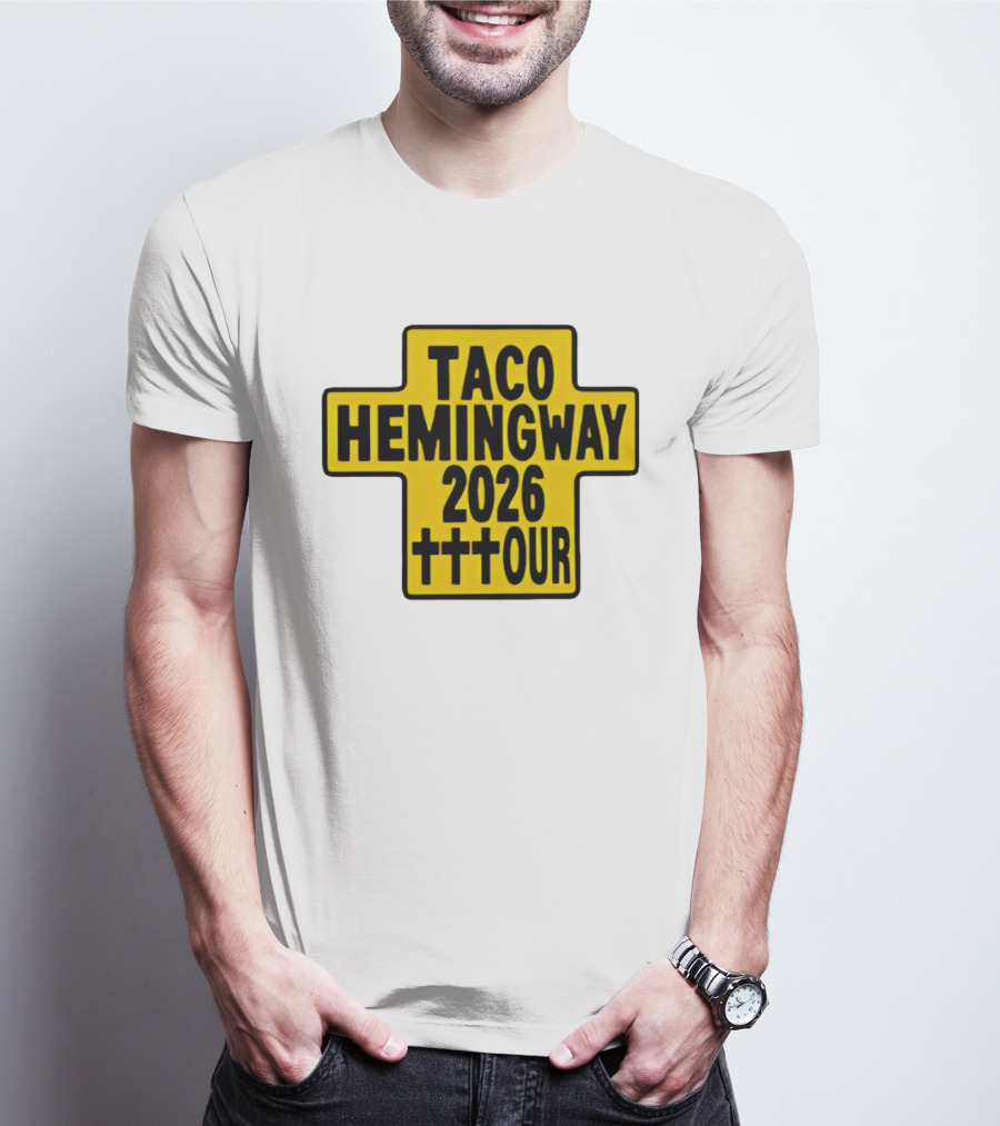 Taco Hemingway 2026 Tour Cross Symbol With Triple Crosses T-Shirt
