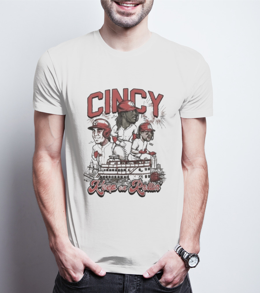 Cincy Keep On Rollin Ted Karras FC Cincinnati 513 Day T-Shirt