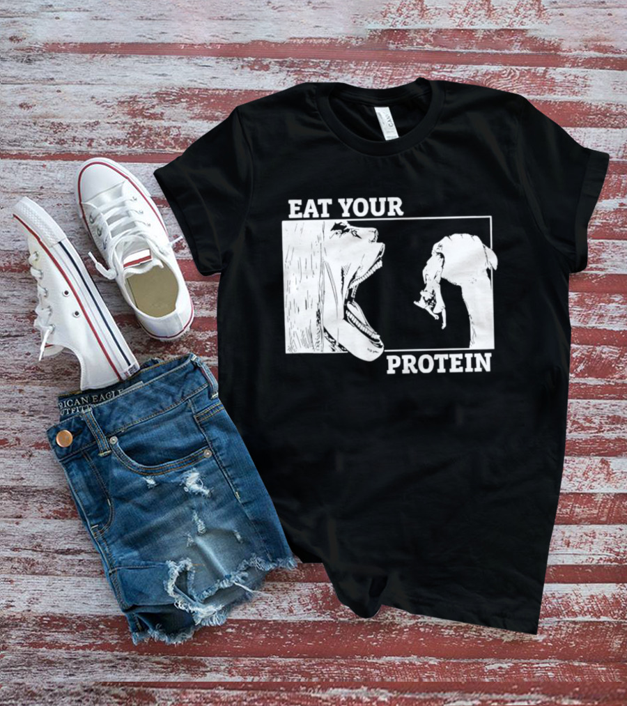 Attack On Titan Eat Your Protein Anime Eaten Scene T-Shirt