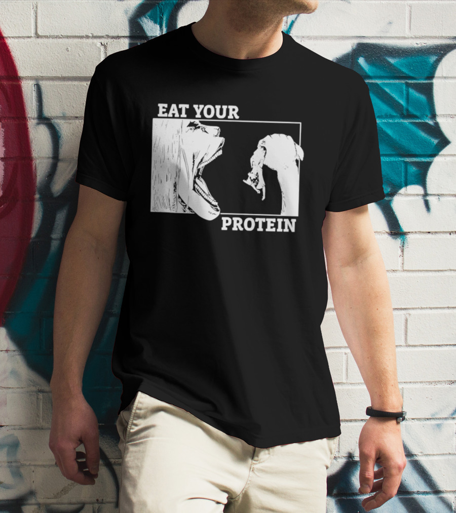 Attack On Titan Eat Your Protein Anime Eaten Scene T-Shirt