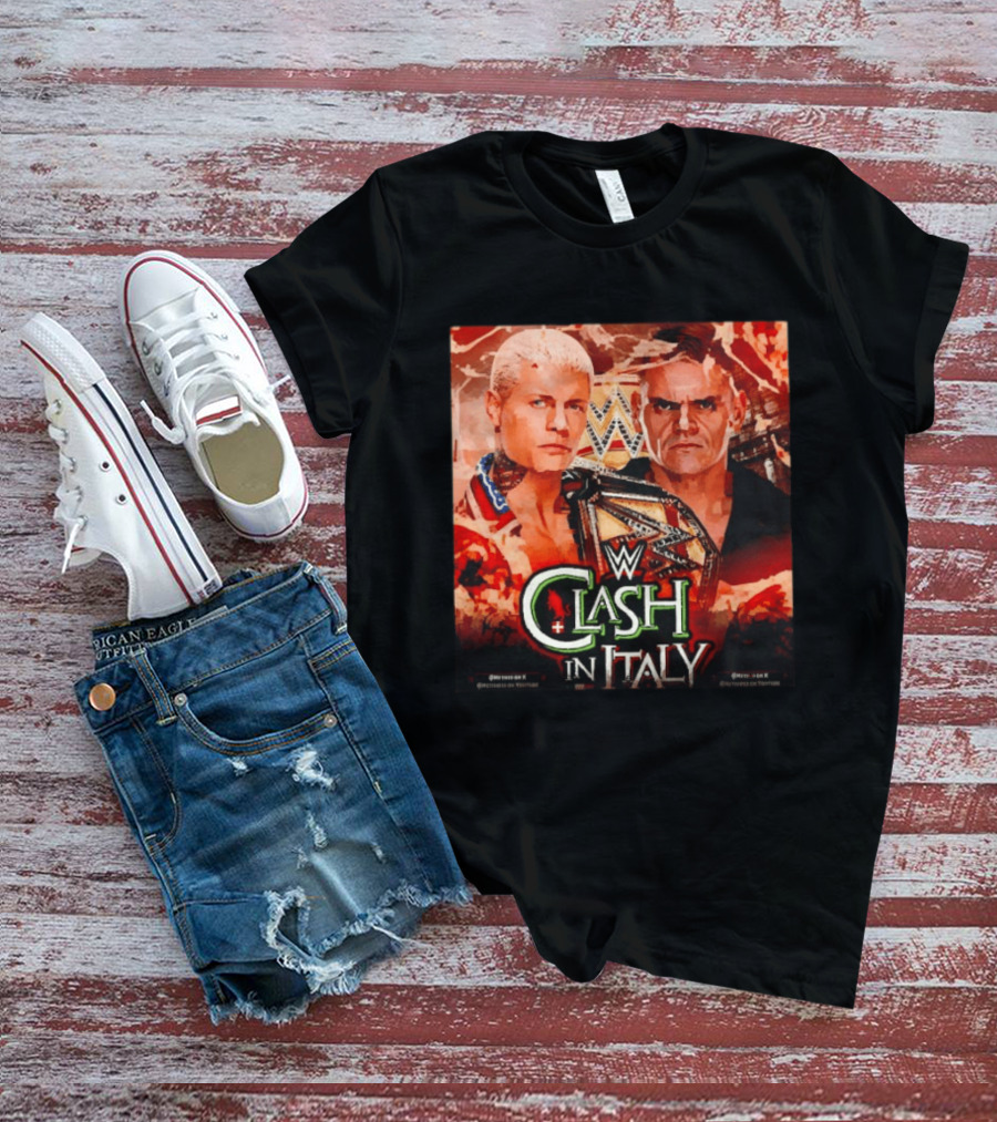WWE Clash In Italy Cody Rhodes Vs Gunther May 31 Event T-Shirt
