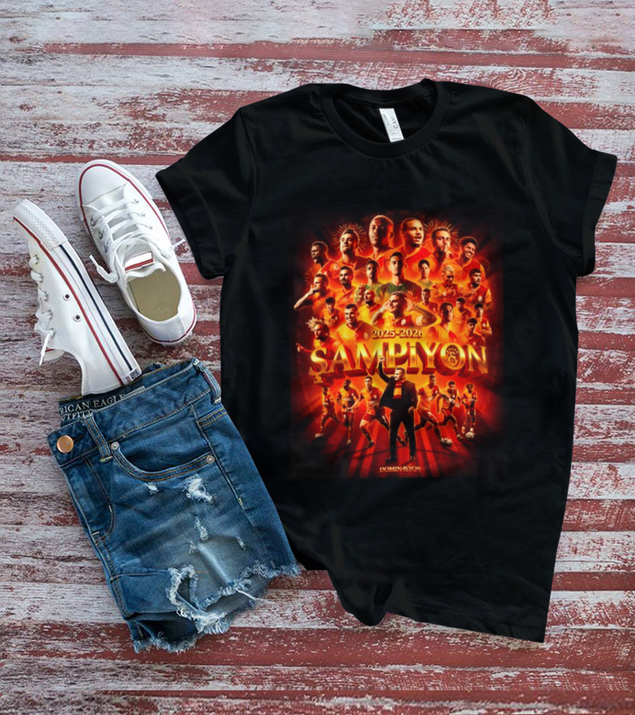 Galatasaray 2025 2026 Şampiyon Süper Lig Dominasyon 26th Win Celebration T-Shirt