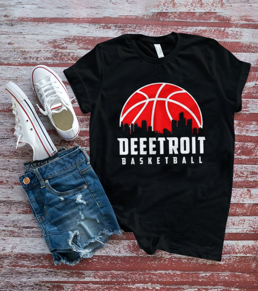 Deetroit Basketball Skyline Drip 2026 T-Shirt