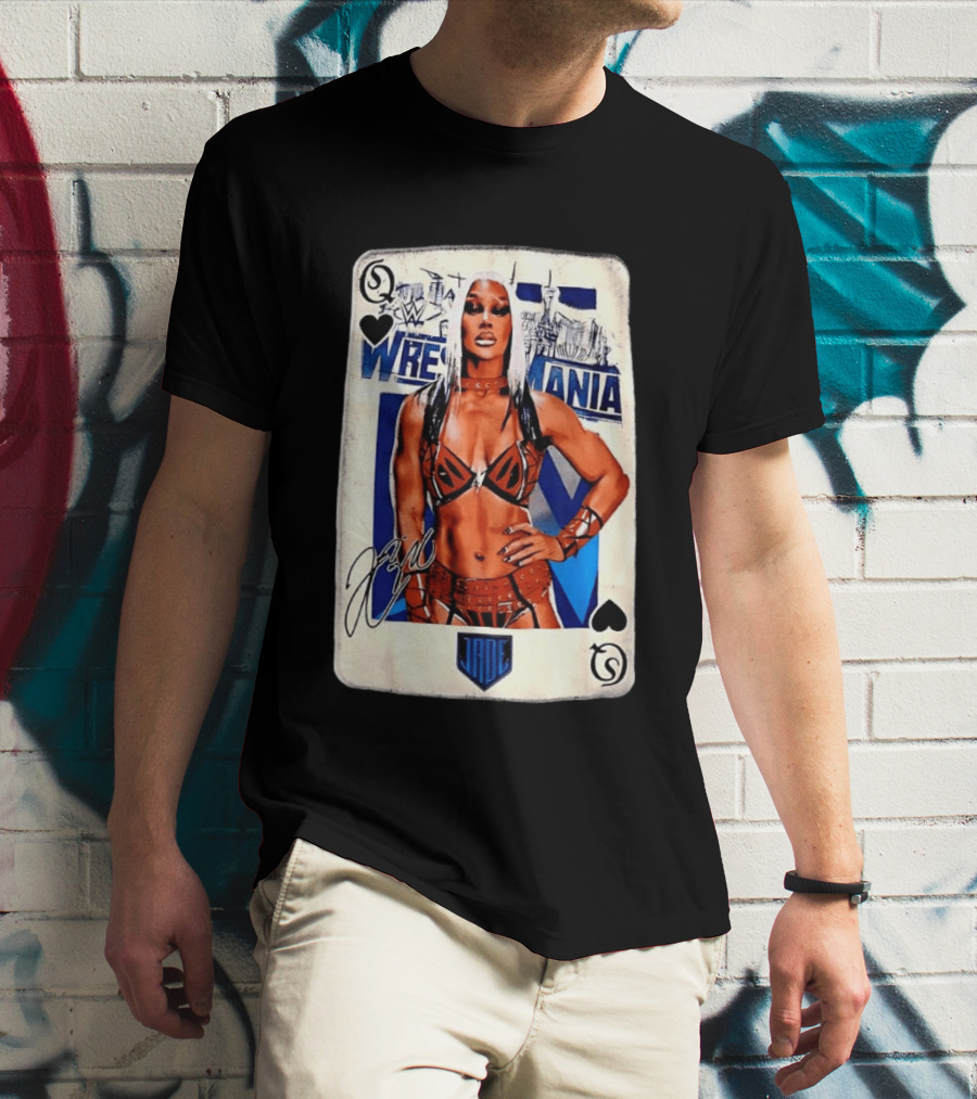 WrestleMania Jade Cargill WWE Playing Card Image T-Shirt