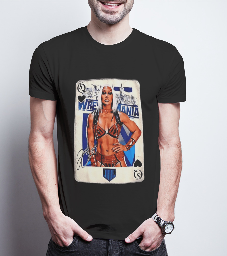 WrestleMania Jade Cargill WWE Playing Card Image T-Shirt