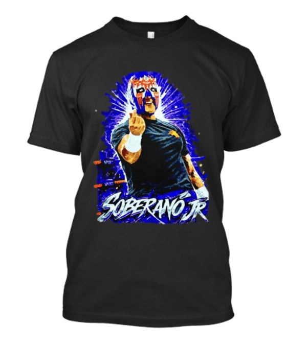 Soberano Jr Mexican Luchador Mask And Pose T-Shirt