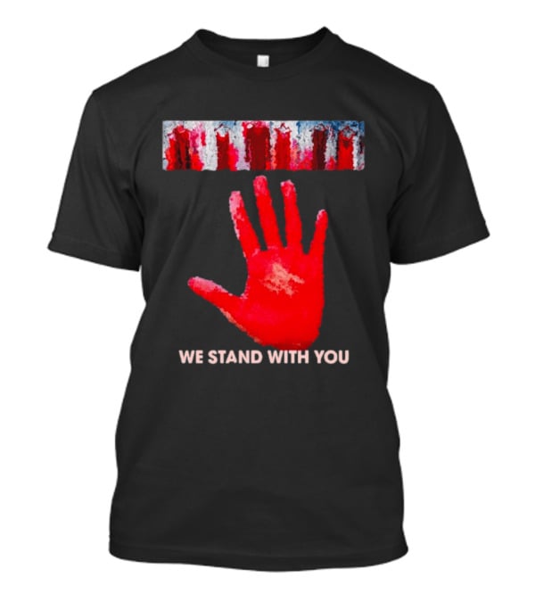 Red Dress Day We Stand With You Handprint T-Shirt