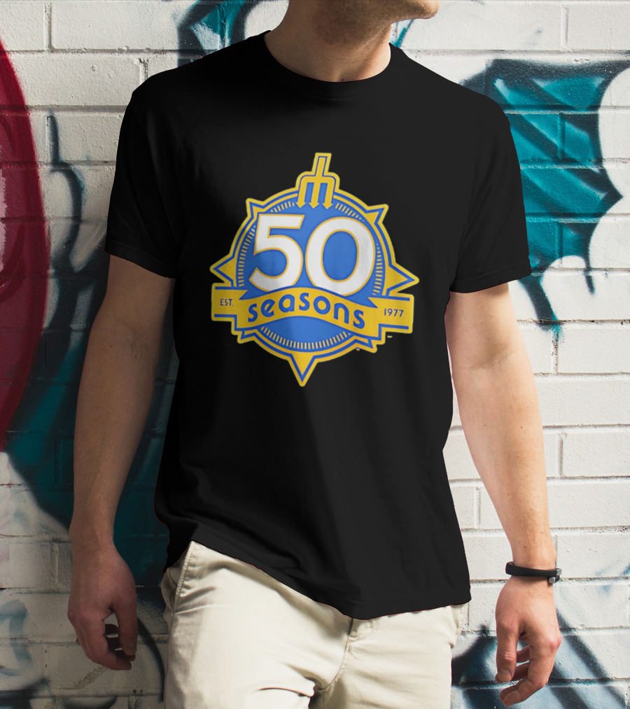 Seattle Mariners 50 Seasons Est. 1977 Baseball Anniversary T-Shirt