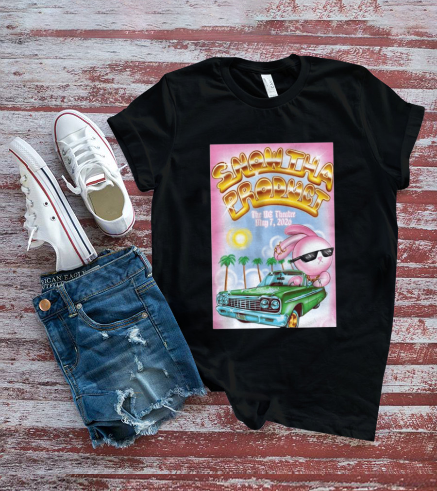 SNOW THA PRODUCT UC Theatre May 7 2026 Pink Bunny Sunglasses Lowrider Palms T-Shirt