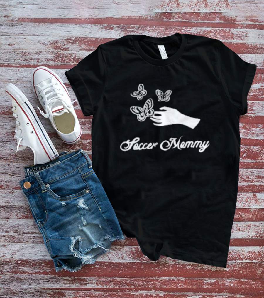 Soccer Mommy Hand With Butterflies For Young Hearts T-Shirt