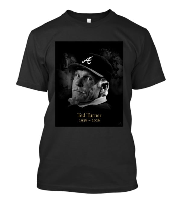 Ted Turner 1938 2026 Atlanta Cap Commemoration T-Shirt