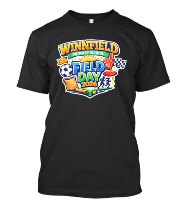 Winnfield Primary School Field Day 2026 Soccer Race Checkered Flags T-Shirt