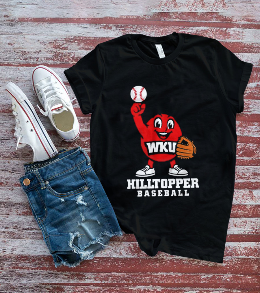 WKU Hilltopper Baseball Mascot With Glove And Ball T-Shirt